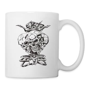 Skull Skeleton King Crown - Mug - white - Right
