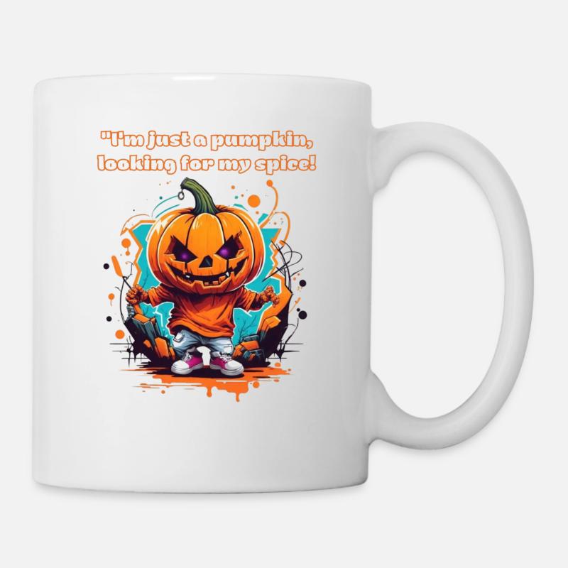 "I'm just a Pumpkin looking for my Spice!" - Tasse - Weiß