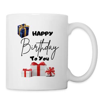 Happy Birthday to you-with gifts - Mug - white - Right