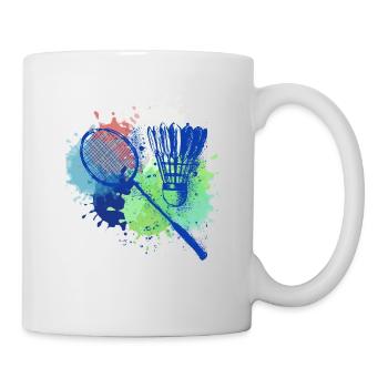 Badminton, Badminton, Graffiti, Peinture, Coloré - Mug blanc - blanc - Droite