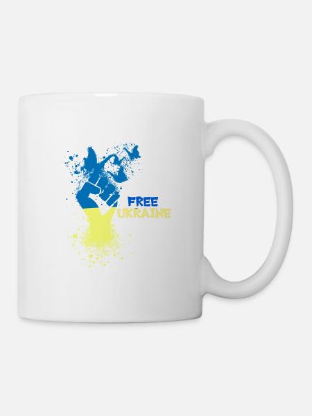 Ukraine libre, Ukraine, liberté, Graffiti - Mug blanc - blanc