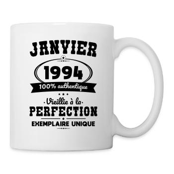 Anniversaire 30 ans - Janvier 1994 Perfection - Mug blanc - blanc - Droite