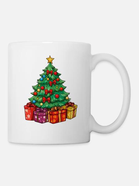 Tannenbaum - Tasse - Weiß