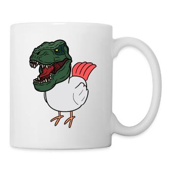 Lustiges Dino-Küken - Perfektes Geschenk für T-Rex-Liebhaber - Tasse - Weiß - Rechts