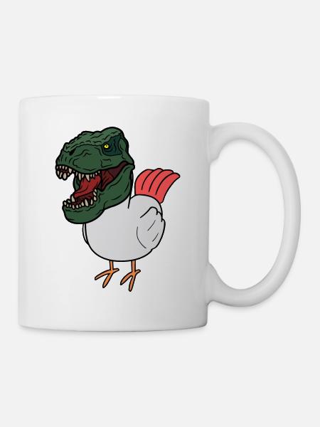Lustiges Dino-Küken - Perfektes Geschenk für T-Rex-Liebhaber - Tasse - Weiß