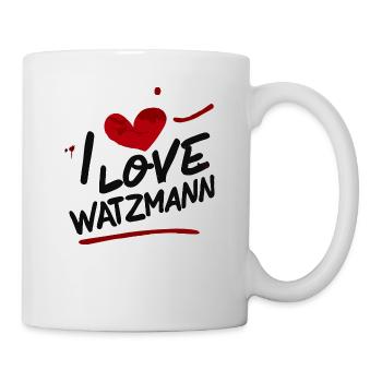 Berg Watzmann Bayern Alpen - Liebe Herz - Tasse - Weiß - Rechts