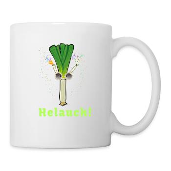 Helauch,helau, karneval,lauch, Kostüm, feiern - Tasse - Weiß - Rechts