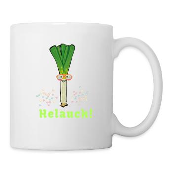 Helauch,helau, karneval,lauch, Kostüm, feiern - Tasse - Weiß - Rechts