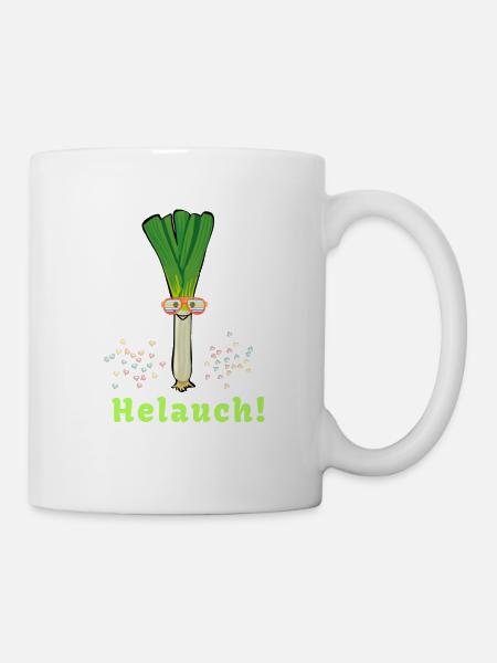 Helauch,helau, karneval,lauch, Kostüm, feiern - Tasse - Weiß