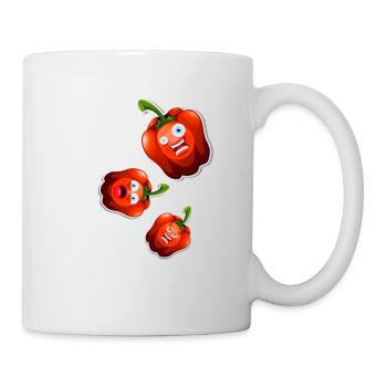 habaneros,chilli, trio,habanero, face - Mug - white - Right