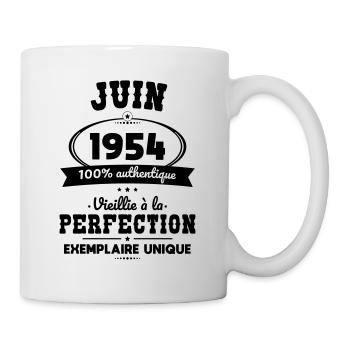 70-jähriges Jubiläum - Juni 1954 Perfektion - Tasse - Weiß - Rechts