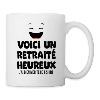 je suis un retraité heureux cadeau retraite - Mug blanc - blanc - Droite