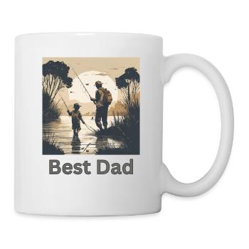 Angelausflug mit Papa - Vatertag - ApriNoeScor - Tasse - Weiß - Rechts