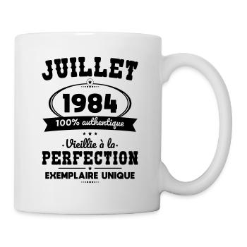 40-jähriges Jubiläum - Juli 1984 Perfektion - Tasse - Weiß - Rechts