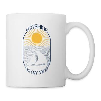 Inspirierende Bootsphrase, nautisches Geschenk, - Tasse - Weiß - Rechts