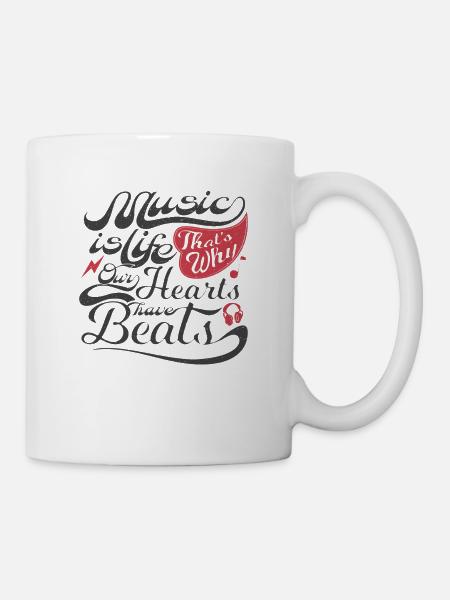 Inspirierende Phrase für leidenschaftliche Musik - Tasse - Weiß