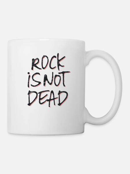 Rock is Not Dead - Cadeau Idéal pour Fans de Rock, - Mug blanc - blanc