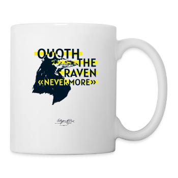 CorbeauEdgar Allan Poe, Poésie et de Dark Academia - Mug blanc - blanc - Droite