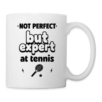 Not perfect but expert at tennis - Mug - white - Right
