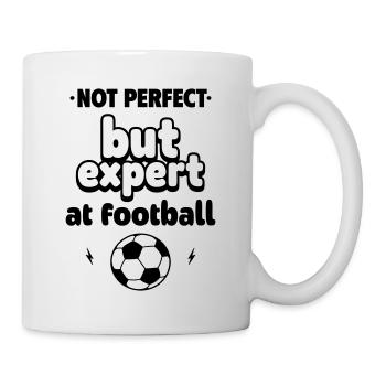 Not perfect, but expert at football - Mug - white - Right