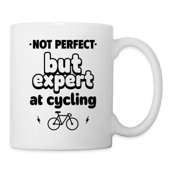 not perfect but expert at cycling - Mug - white - Right