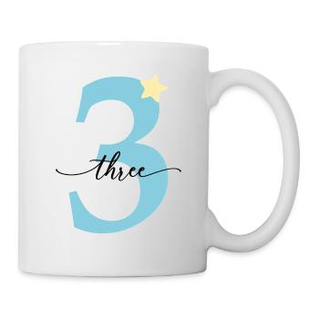 3rd birthday three years - Mug - white - Right