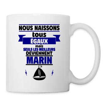les meilleurs deviennent marin - Mug blanc - blanc - Droite