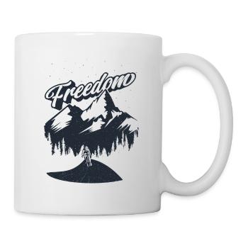Road Biking, Mountain Landscape, Cycling - Mug - white - Right