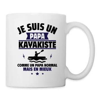 papa kayakiste : cadeau fête des pères - Mug blanc - blanc - Droite