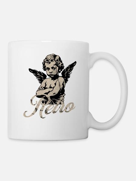 Retro angel, modern Art, Sweet Angel - Mug - white