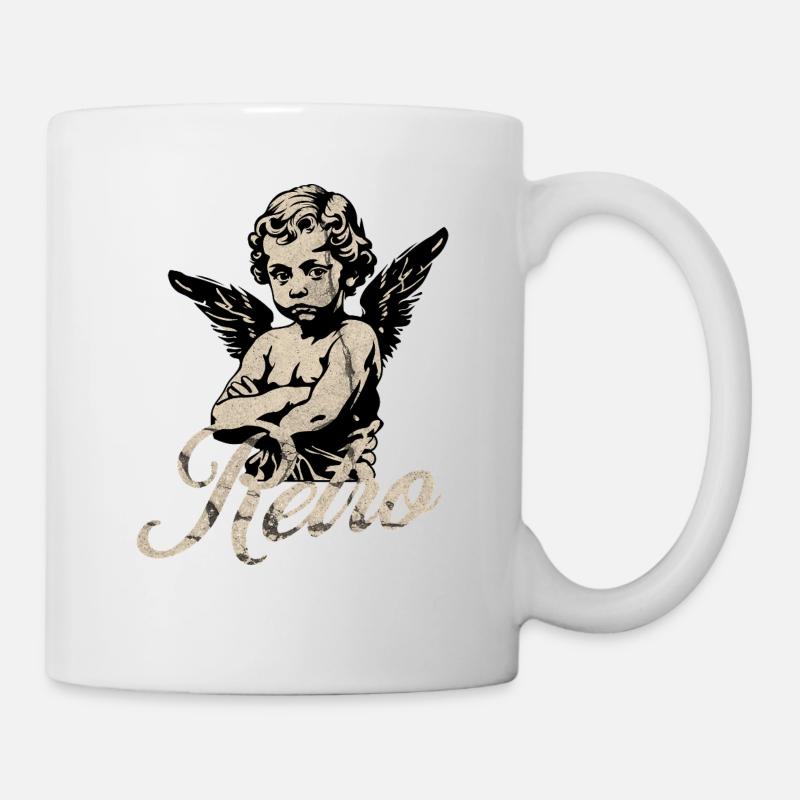 Retro angel, modern Art, Sweet Angel - Mug - white