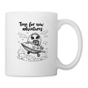 Nouvelle aventure - Mug blanc - blanc - Droite