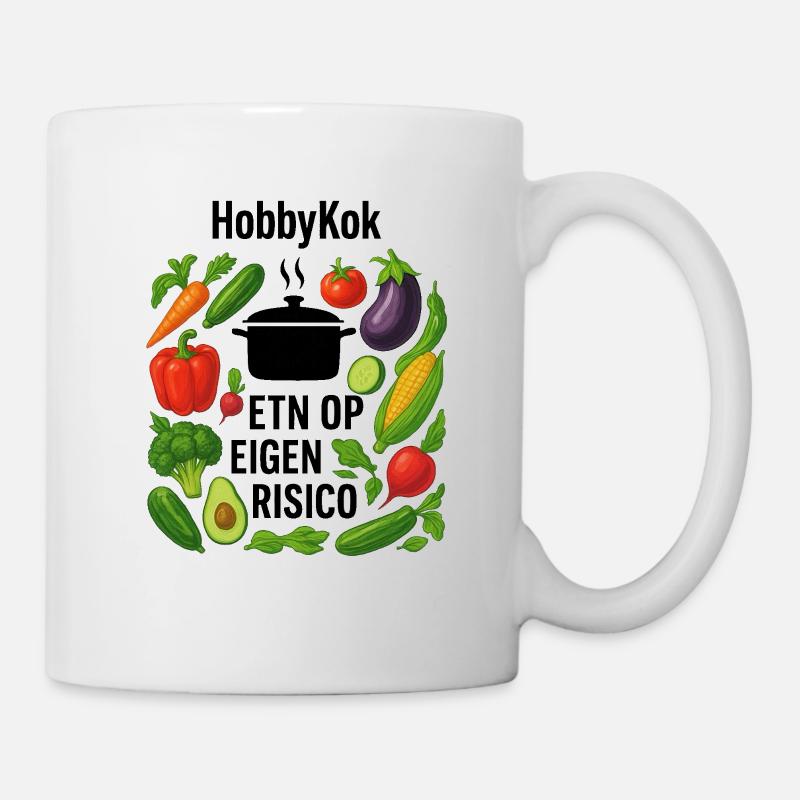 Vegetable Wreath Circle Design - Mug - white