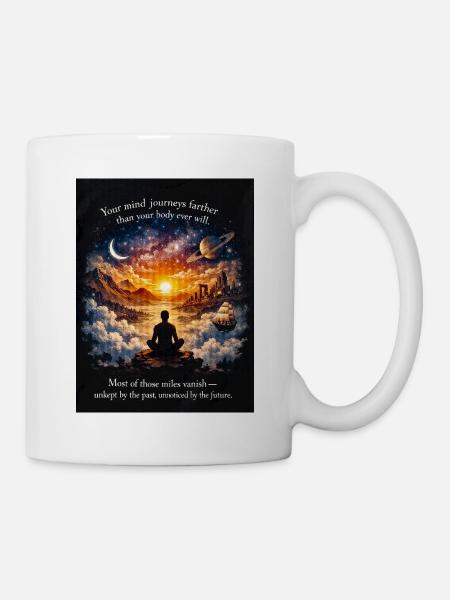 Kosmische Meditationsreise - Tasse - Weiß