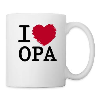 J'aime le grand-papa - Mug blanc - blanc - Droite