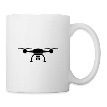 Drone quadrocopter gift vue aérienne - Mug blanc - blanc - Droite