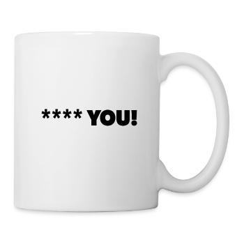 Vous! en noir - Mug blanc - blanc - Droite