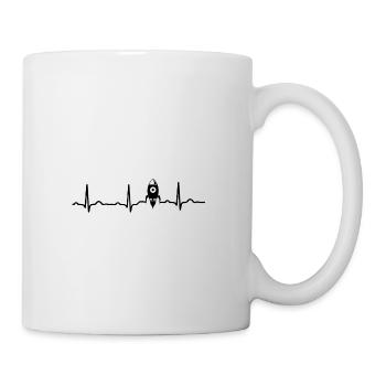 ECG HEARTBEAT MOND MOON - Crypto Feed Black - Mug - white - Right