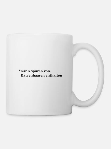 Kann Spuren von Katzenhaaren enthalten schwarz - Tasse - Weiß