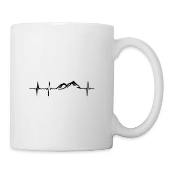 Berge T-Shirt Geschenk Idee Lustig Sprüche Liebe - Tasse - Weiß - Rechts