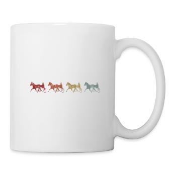 Chevaux de trot Trabrennsport Courses de chevaux - Mug blanc - blanc - Droite