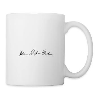 Johann Sebastian Bach Unterschrift - Tasse - Weiß - Rechts