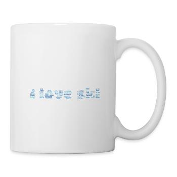Ski Alp resorts, word cloud, snowboard - Mug - white - Right