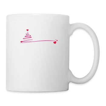 arbre de Noël avec le coeur - Mug blanc - blanc - Droite