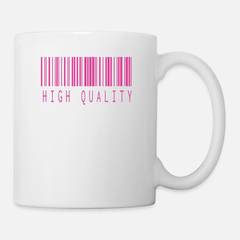 HIGH QUALITY BARCODE PINK - Tasse - Weiß