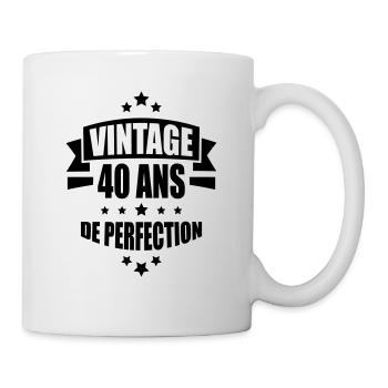 vintage 40 ans de perfection - Mug blanc - blanc - Droite