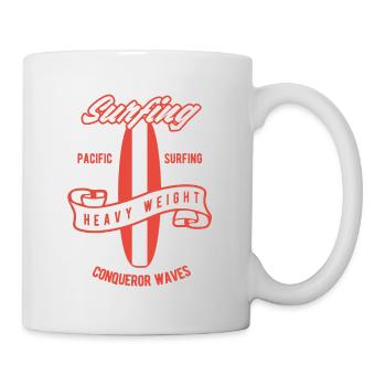 Surfen - Tasse - Weiß - Rechts
