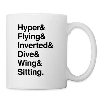 Hyper % Flying & Inverted | Roller coaster types - Mug - white - Right