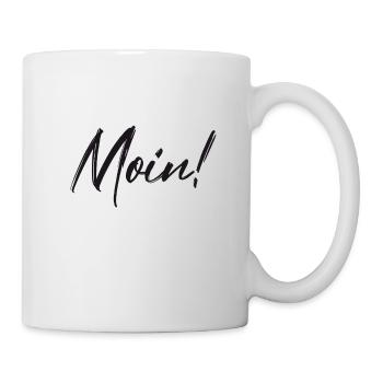 Norddeutscher Gruße Moin Gesichtsmaske Maske - Tasse - Weiß - Rechts