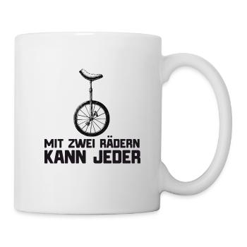 Einrad - Tasse - Weiß - Rechts